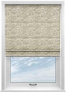 Cyrus Crushed Velvet, Cream - Roman Blind